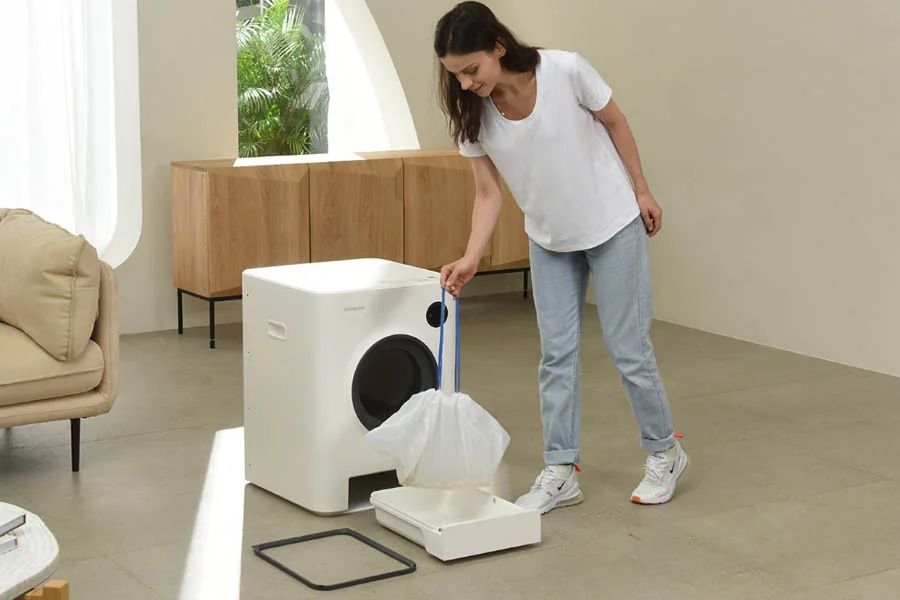 small automatic litter box