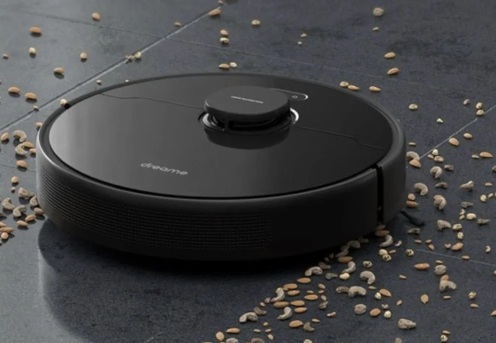 robot vacuum cleaner on carpet